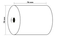 Kassenrolle 76mmx40m  ø1,2cm