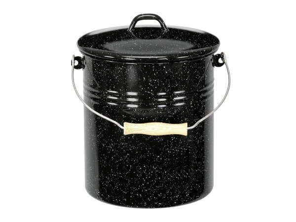 Mülleimer 5l m.D. sw-wss gesp.