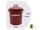 Mülleimer m.D. Emaille 5l rot