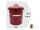 Mülleimer m.D. Emaille 10l rot