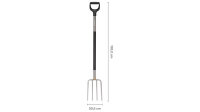 FISKARS Spatengabel Ergonomic Zum Wenden von harten und steinig