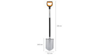 FISKARS Spaten Xact Gärtnerspaten, Länge: 1200 mm, Breite: 190