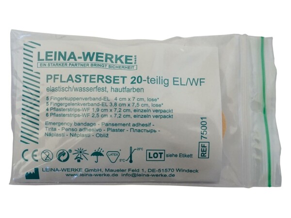 LEINA-WERKE Pflaster-Set In Druckverschlussbeutel mit bedruckte