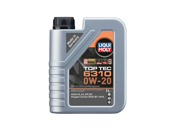 LIQUI MOLY Motoröl Top Tec 6310 SAE 0W-20, Synthese Technologie