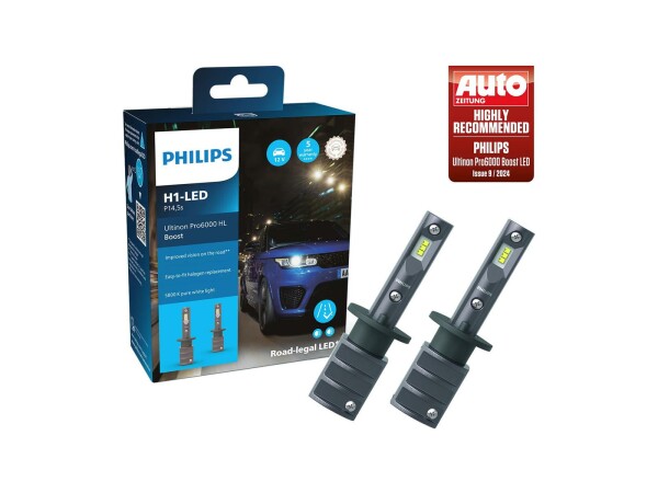 PHILIPS Hauptlampe Ultinon Pro6000 Boost H1, LED, 12 V, 5800 Ke