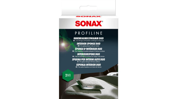 SONAX Reinigungsschwamm Duo Für die Autoinnenreinigung, mit zwe
