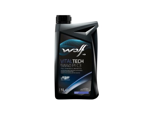 WOLF Motoröl VitalTech PI C3 SAE 5W-40, HC-Synthese, Freigaben:
