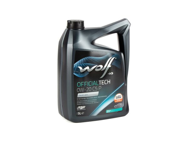 WOLF Motoröl OfficialTech C5P SAE 0W-20, HC-Synthese, Freigaben