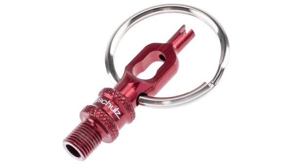 BY,SCHULZ Ventiladapter "V.5" Aluminium eloxiert,  rot