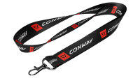 CONWAY Schlüsselband Mit schwarzem Karabiner und S...
