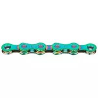 KMC Kette X12, 12-fach, 126 Glieder, Aurora-Green, waxed