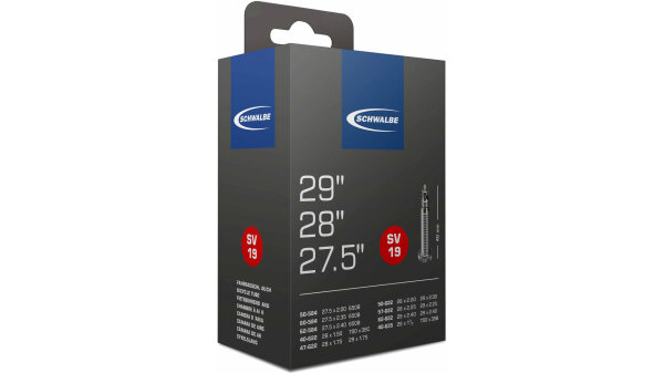 2x SCHWALBE Schlauch "Nr. 19", 27,5" / 28" / 29" 54-5 Sclaverandvent