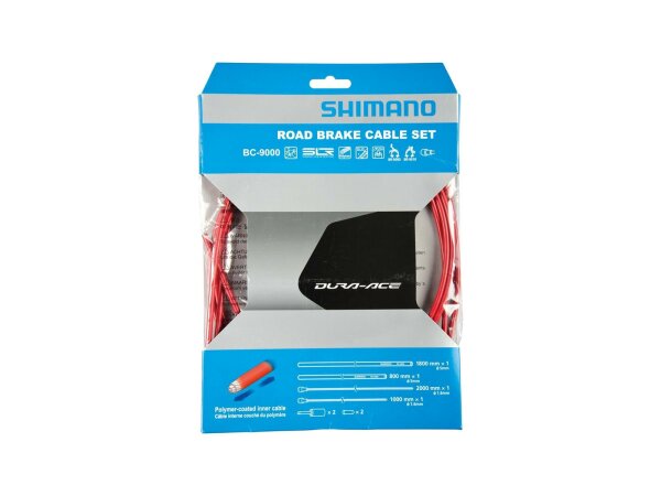 SHIMANO Bremszug-Set "Dura Ace BC-9000" Bestehend  rot