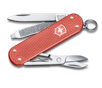 Schweizer Taschenmesser Klein 7 Funktionen Classic SD, 58 mm, Alox Limited Edition 2025, Stone Red