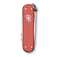 Schweizer Taschenmesser Klein 7 Funktionen Classic SD, 58 mm, Alox Limited Edition 2025, Stone Red