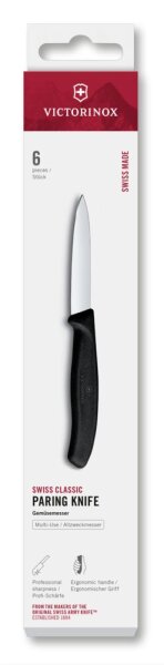 Gemüsemesser 8cm Faltschachtel Schwarz