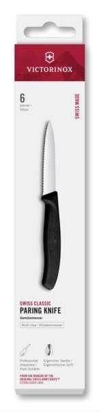 Gemüsemesser 8cm Faltschachtel Schwarz