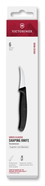 Tourniermesser 6cm Faltschachtel Schwarz