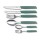Swiss Modern, Steak & Pizzamesser, 12cm, Wellen, sage