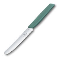 Swiss Modern, Tomaten & Tafelmesser,11cm, Wellen, sage