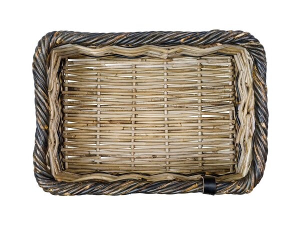 BASIL V.R.-Korb "Dijon" Rattan, ohne Bef Gr. L, Maße (L x B x H): 36 x 49 x 27 cm