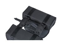 BASIL Doppeltasche "Tour" Volumen: 28 l, schwarz, inkl. MIK 2.0 Adapterplatte