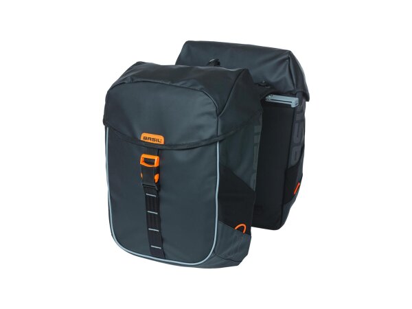 BASIL Doppeltasche "Miles MIK 2.0" Volum black orange
