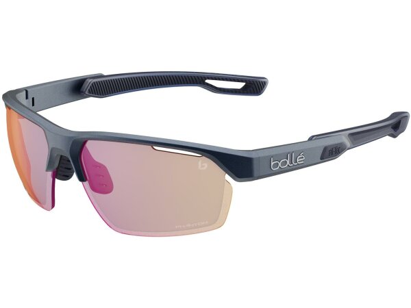 BOLLÉ Sportbrille "Victus Pro" Größe Med steel blue metallic, Gläser Phantom Clear Lava Photochromic, Cat. 0 -3