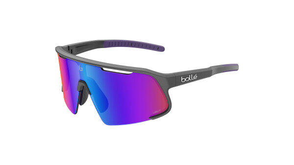BOLLÉ Sportbrille "Speedchaser" Größe Me titanium matte, Scheibe volt ultraviolet, Cat. 3