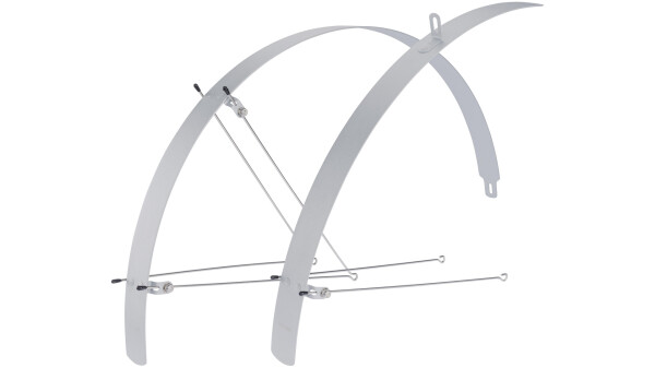 CONTEC Schutzblechgarnitur "Flat Fender" 28", 42 mm breit, silber