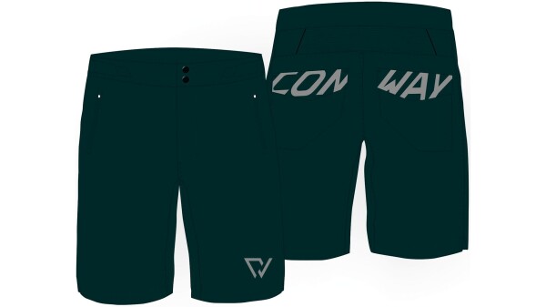 CONWAY Shorts "Maloja Collab" Hochwertig black / silver, Gr. XL