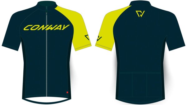 CONWAY Kurzarmtrikot "Pro Jersey SS" 100 dark blue / acid, Gr. S