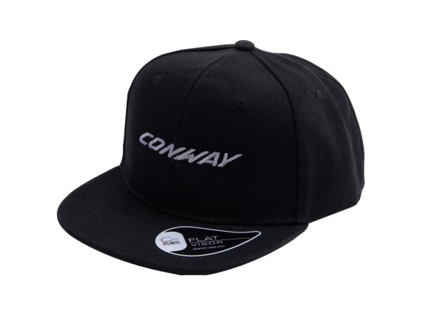 CONWAY Flat Cap "Logo" 100 % Polyester black, one Size for Kids