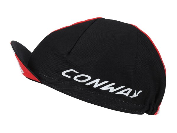 CONWAY Cap "Bike" 100 % Baumwolle, unive RR, black / red