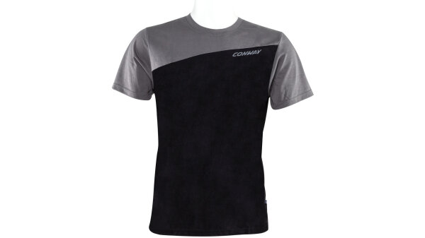 CONWAY Kurzarmtrikot "ACTIVE Tee SS" 85% grey / black, Gr. XL
