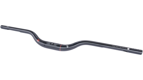 ERGOTEC Lenker "Riser Bar 30-50-70" Grif Grifflänge 210 mm, Rise 50 mm, mit Kabelöffnungen 20 x 10 mm + 20 x 25 mm für interne Kabelverlegung, Wandstärke 1,7-2,4-1,7 mm
