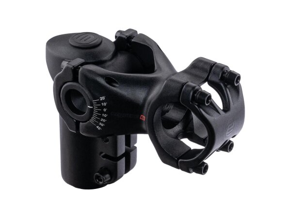 Ergotec Vorbau SWELL RE 70 AHEAD 35.0 - 80mm, winkelverstellbar -20°- +40°, Safety Level 6, schwarz matt