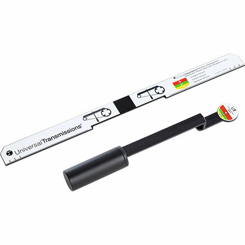 GATES Riemenspannungsmesser Zur Überprüf ECO Tension Tester, schwarz, das Gewicht zieht den Riemen nach unten, an dem Lineal kann man dann die eingestellte Riemenspannung ablesen, Mod. 25
