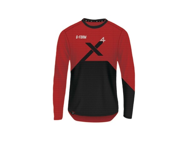 G-FORM Langarmshirt "Pro-X4" SB-verpackt red/black, Gr. M (Brustumfang 91,5-101,5 cm)