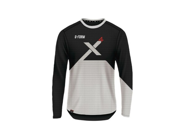 G-FORM Langarmshirt "Pro-X4" SB-verpackt black/white, Gr. M (Brustumfang 91,5-101,5 cm)