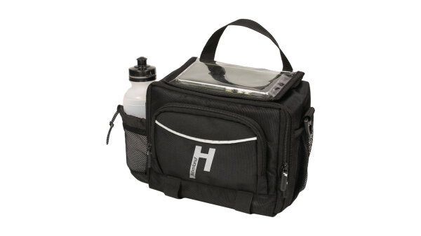 HABERLAND Lenkertasche "Bottle" Volumen: schwarz, inkl. KLICKfix Lenkeradapter E