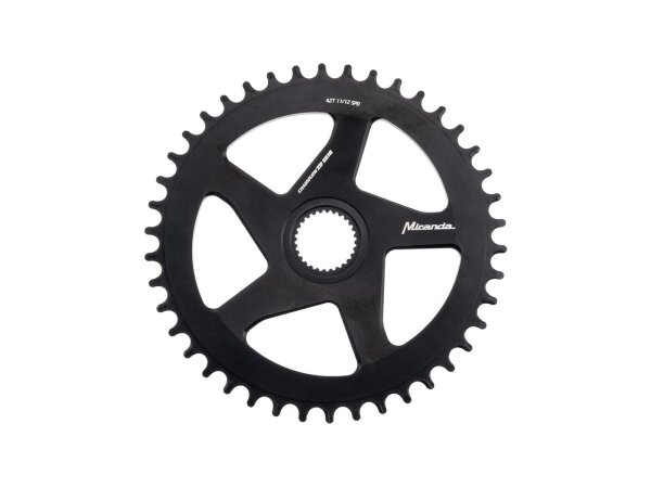 MIRANDA Kettenblatt Aluminium, schwarz,  Chainring Spiderless