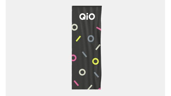QIO Banner 600 x 1800 mm, Dekobanner aus schwarz