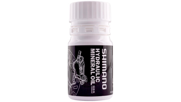 SHIMANO Bremsflüssigkeit / Mineralöl Fla 100 ml Flasche mit Einfüllschlauch, Mod. 24