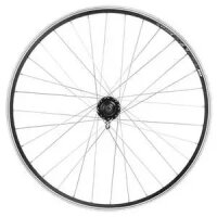 Vorderrad 26", silber Disc + V-Brake, inkl. Felgenband