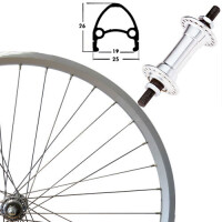 Vorderrad 28", silber, SE EUROLINE, Aluminiumfelge...