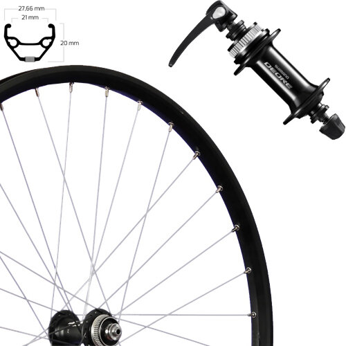 Vorderrad 28", Disc Centerlock, schwarz, SE TAURUS 21, Aluminium, HB-M5100, Schnellspanner