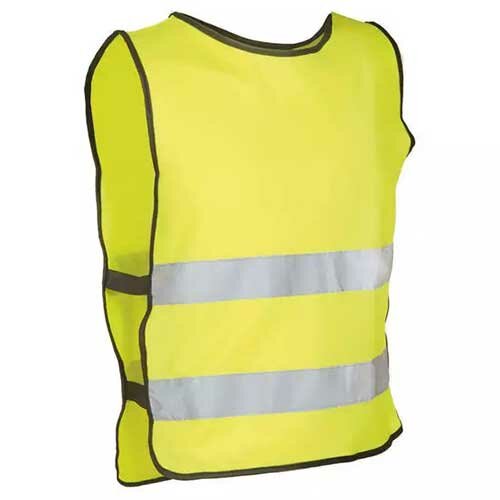 Sicherheitsweste Vest Illu XXS/XS für Kinder M-WAVE, 2 Reflexstreifen, gelb