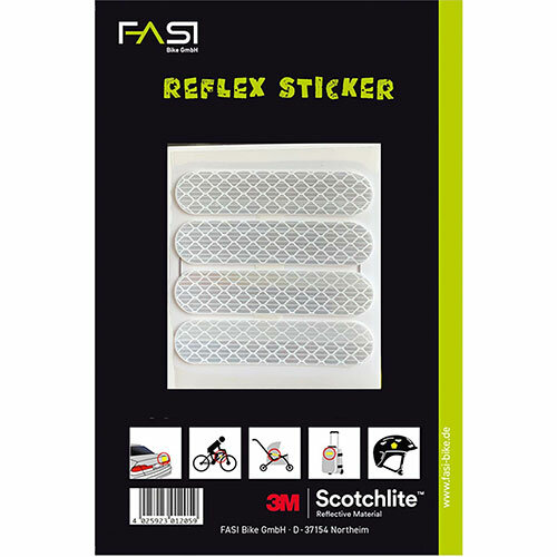 Reflex-Sticker 3M Scotchlite Folie mit 4 Streifen, weiß