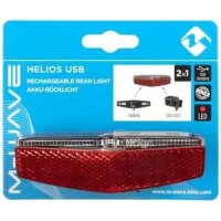 Akku-Rücklicht HELIOS USB M-WAVE, schwarz, universell einsetzbar